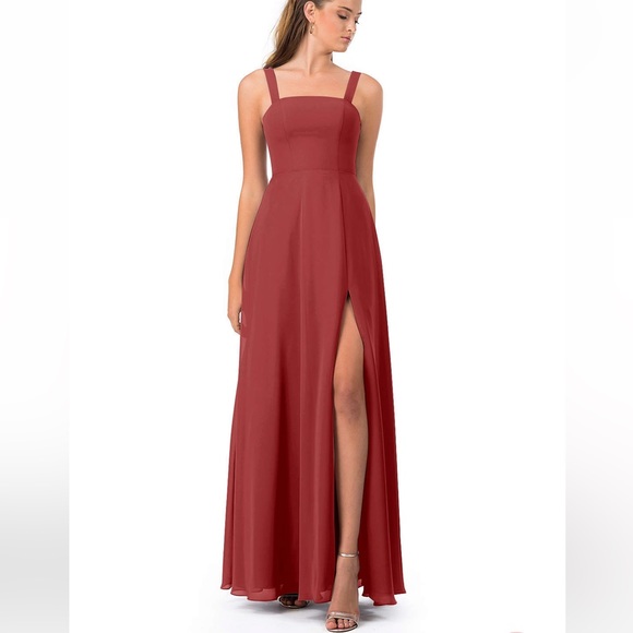 NWT Azazie Jay Bridesmaid Dress in Rust - Picture 4 of 13